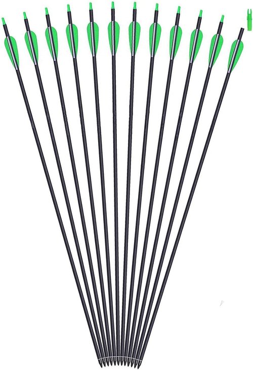 GPP Archery Carbon 30-Inch Targeting/Hunting Arrows Field Points Replaceable Tips for Recuve Bow & Compound Bow