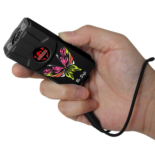 FIGHTSENSE Flashlight Stun Gun for Self Defense – Rechargeable Stun Gun for Women – Compact & Powerful Self Defense Flashlight (Black)