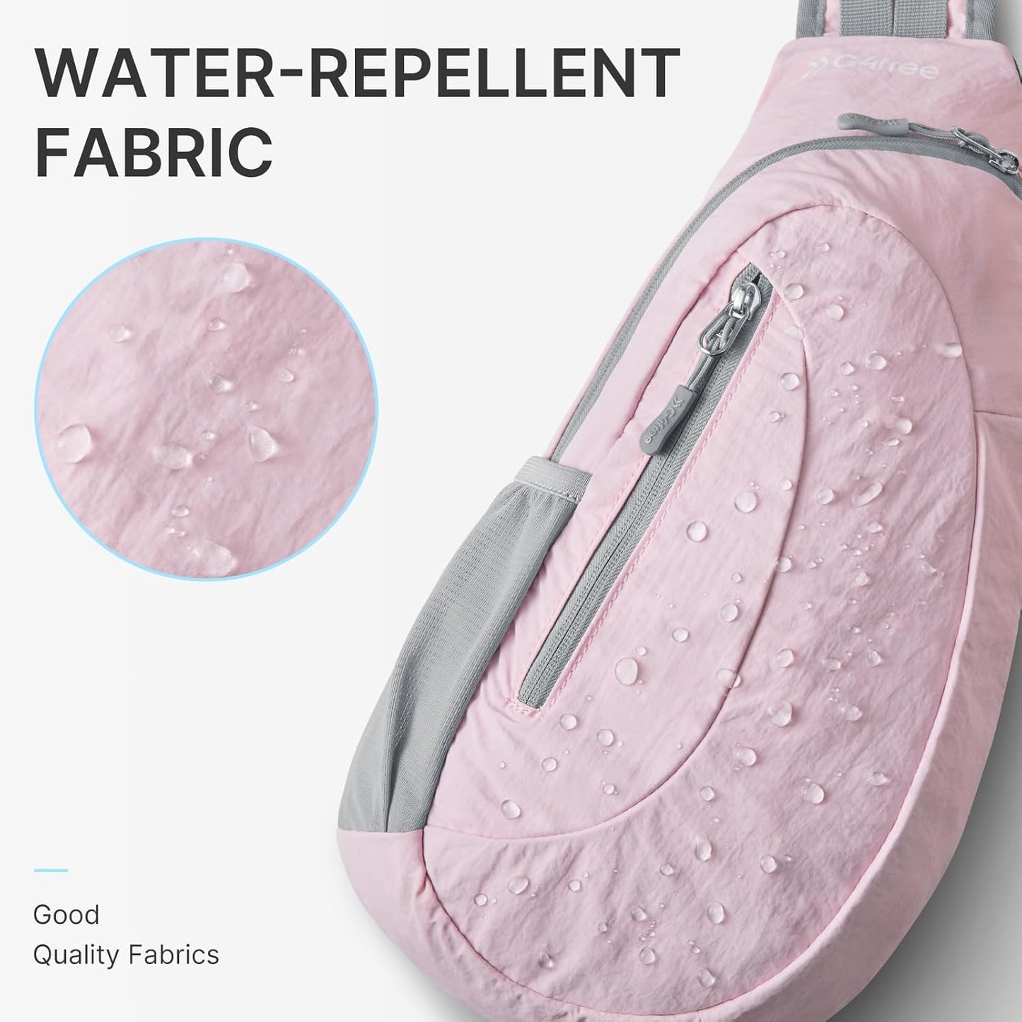 G4Free Sling Bag for Men Women, Small Crossbody Backpack Lightweight Chest Shoulder Bags for Travel, Outdoor and Sports (Black)