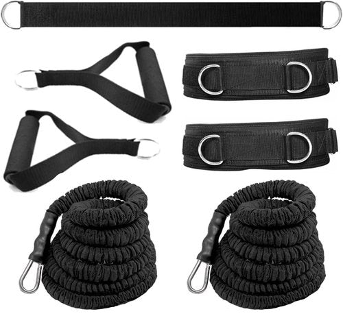 OYINDIZ Resistance Speed Training Set, 8pcs Exercise Explosive Force Bounce Physical Equipment Double Rope Improve Agility Power Strength for Jumping Basketball Tennis Football Volleyball
