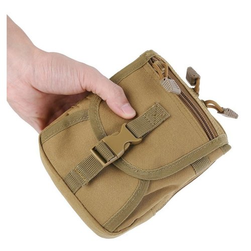 HOUSON Tactical Waist Bag, Molle Belt Bag Mobile Phone Bag Pouch for Outdoor, Hiking, Camping, Hunting, Travel Khaki