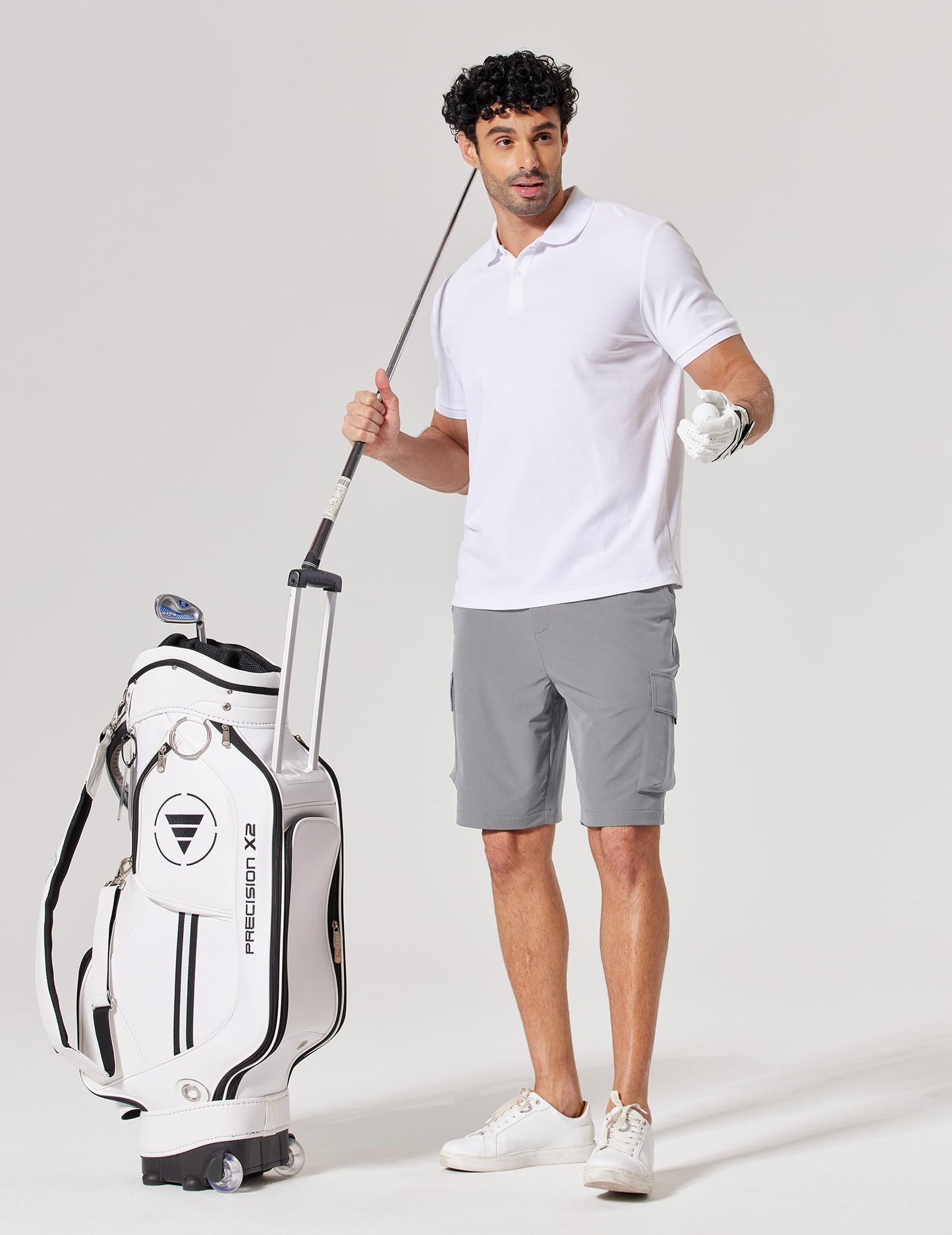 COOFANDY Mens Shorts Casual Hiking Cargo Shorts Lightweight Quick Dry Fishing Golf Shorts Men 9 Inch Inseam