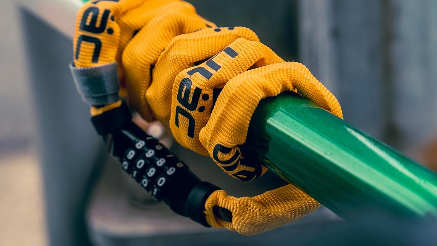 52ND Street Neo Chain Lock Combo, Resettable 4-Digit Combination Anti-Theft Bicycle Lock (Black)