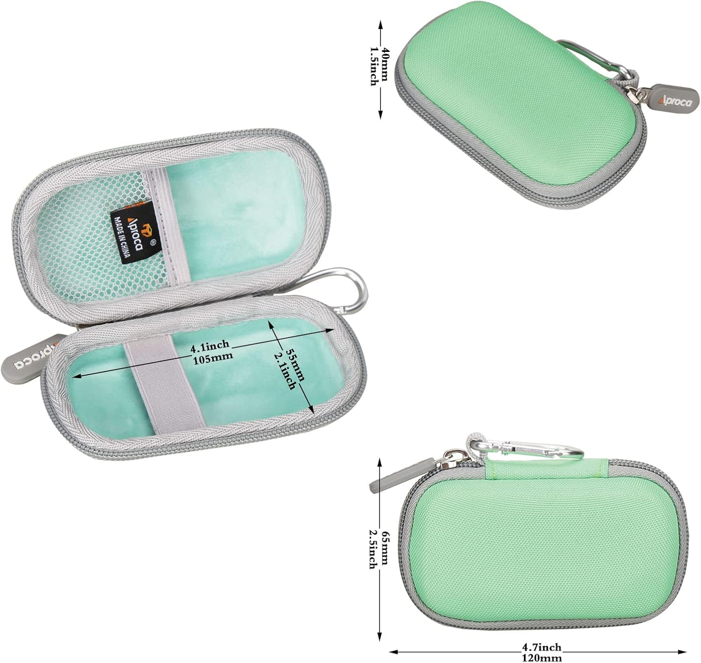 Aproca Hard Travel Storage Case, for EMAY Portable ECG Monitor Wireless EKG Monitoring Devices