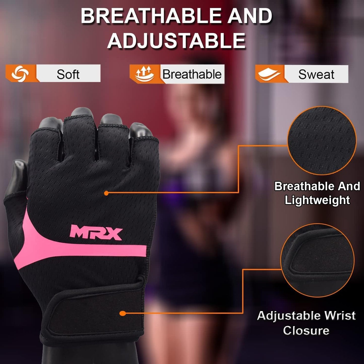Women's Weight Lifting Gloves - Anti-Slip Padded Fitness Gloves for CrossFit & Training