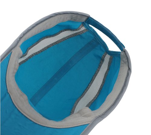 Connectyle Foldable Mesh Sports Cap with Reflective Stripe Breathable Sun Runner Cap (Lake Blue)