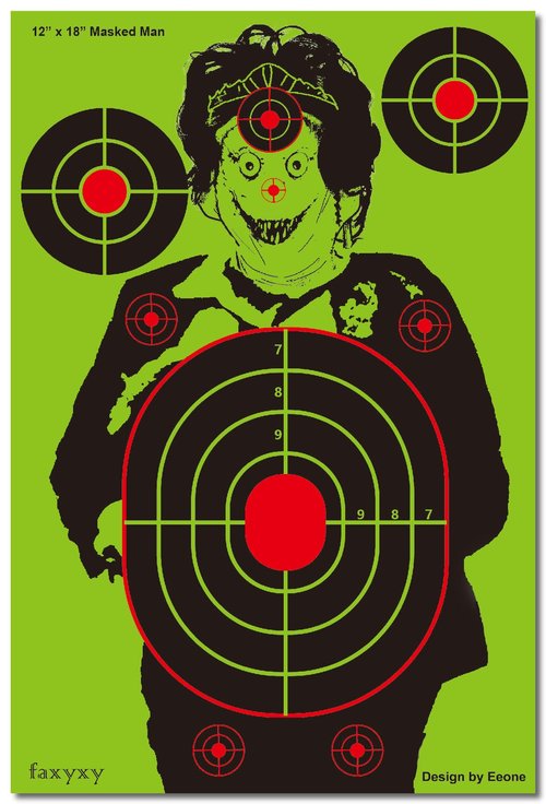 Hunter Splatter Shooting Targets - 12 x18'' Range Paper Targets, Funny & Easily See Your Shots Bright Fluorescent Green Shooting Accessories, Great for All Firearms