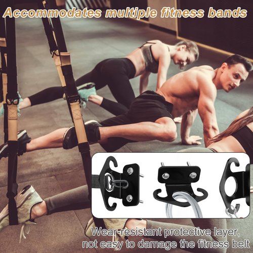 PEUTIER 3pcs Resistance Band Anchor, Wall Mount Workout Anchors Resistance Band Hooks with Screws Home Suspension Training Kit Accessories for Home Gym Workouts