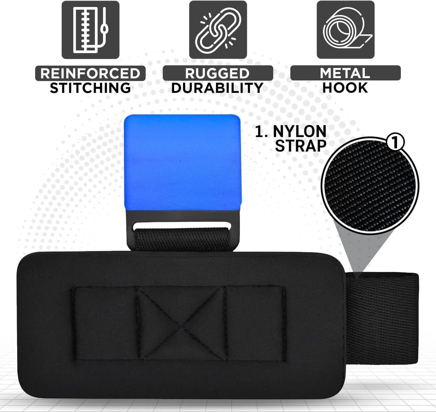 WYOX Weight Lifting Hooks for Men & Women (Pair) – Heavy Duty Wrist Support Straps with Hooks for Deadlifts, Pull Ups, Shrugs – Gym Lifting Straps with Grip Assist for Weightlifting & Strength Training