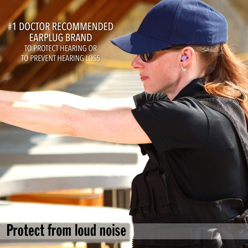 Mack’s Slim Fit Soft Foam Shooting Earplugs, 7 Pair with Travel Case – Small Ear Plugs for Hunting, Tactical, Target, Skeet and Trap Shooting | Made in USA