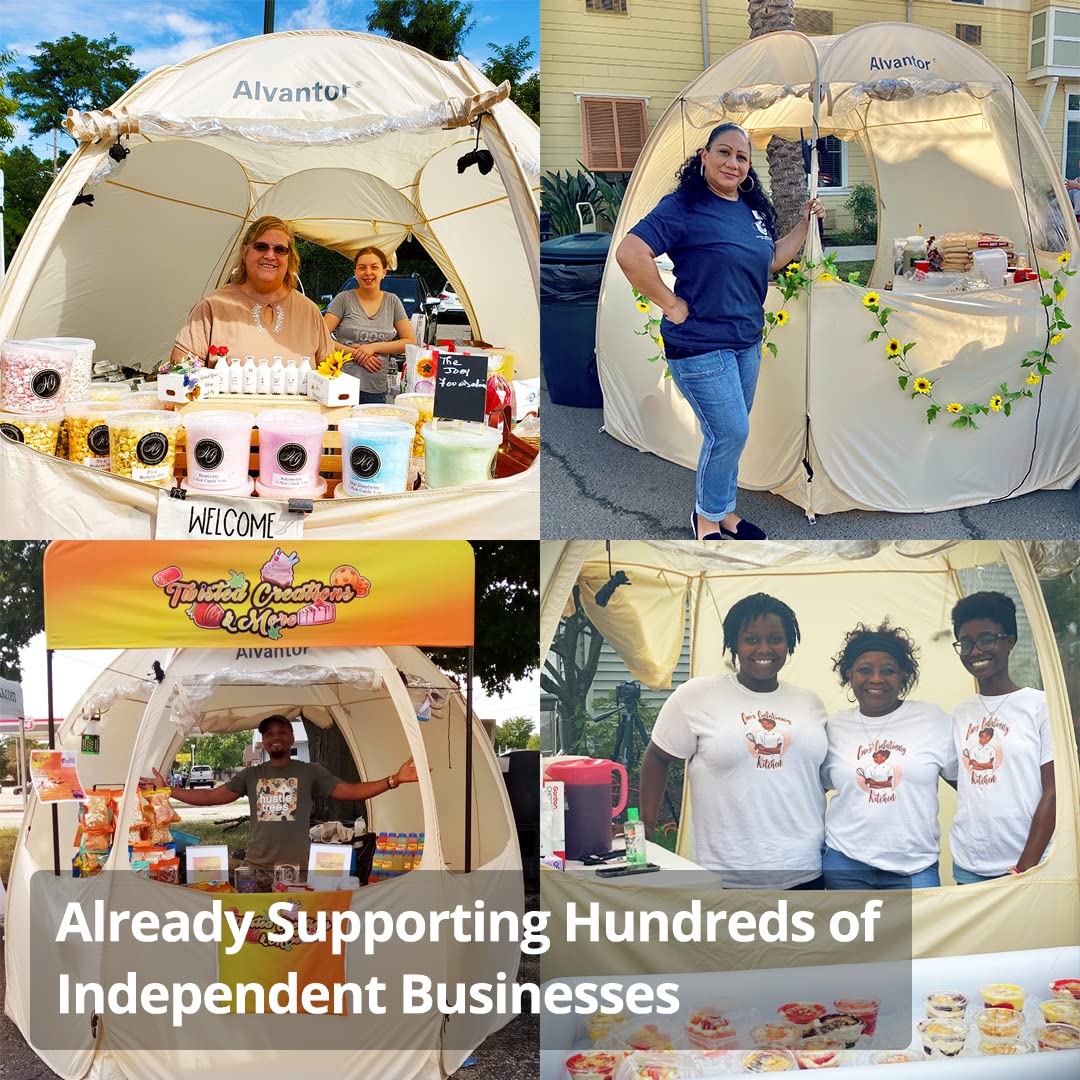 Alvantor Pop Up Canopy Tent - Vendor Booth Event Tent - 10x10 Pop Up Canopy for Commercial Activity - Camping Sun Shelters - Beige