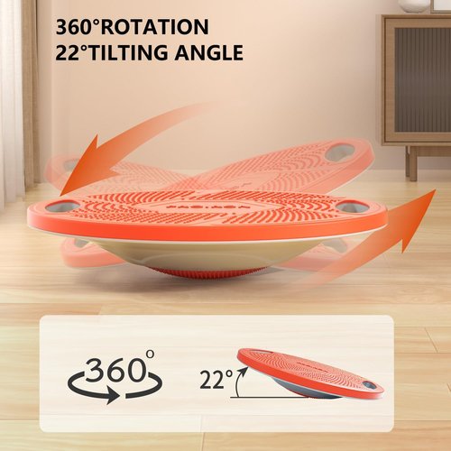 PROIRON Wobble Balance Board,Stability Board,Non-Slip Exercise Balance Stability Trainer Portable Balance Board with Handle for Standing Desk, Core Training,Physical Therapy Adults Kids