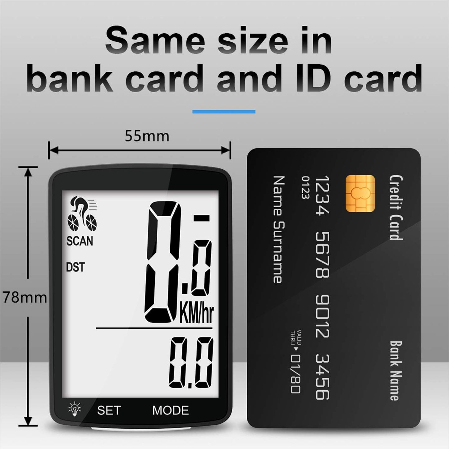 Wireless Bike Computer, 20 Multi-Functions, Real Waterproof Bicycle Speedometer, Cycling Odometer with 3'' Large LCD Display(Simple to Read), Easy to Use