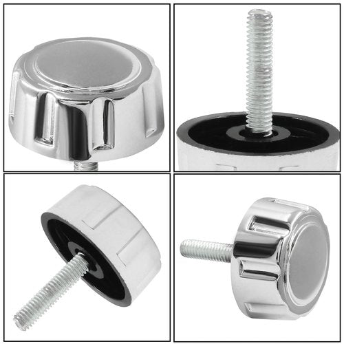 Zorveiio 5Pcs Fishing Reel Handle Screw Caps,Silver Fishing Reel Handle Nut, Fishing Spining Reel Knob Screw for Handle Grip