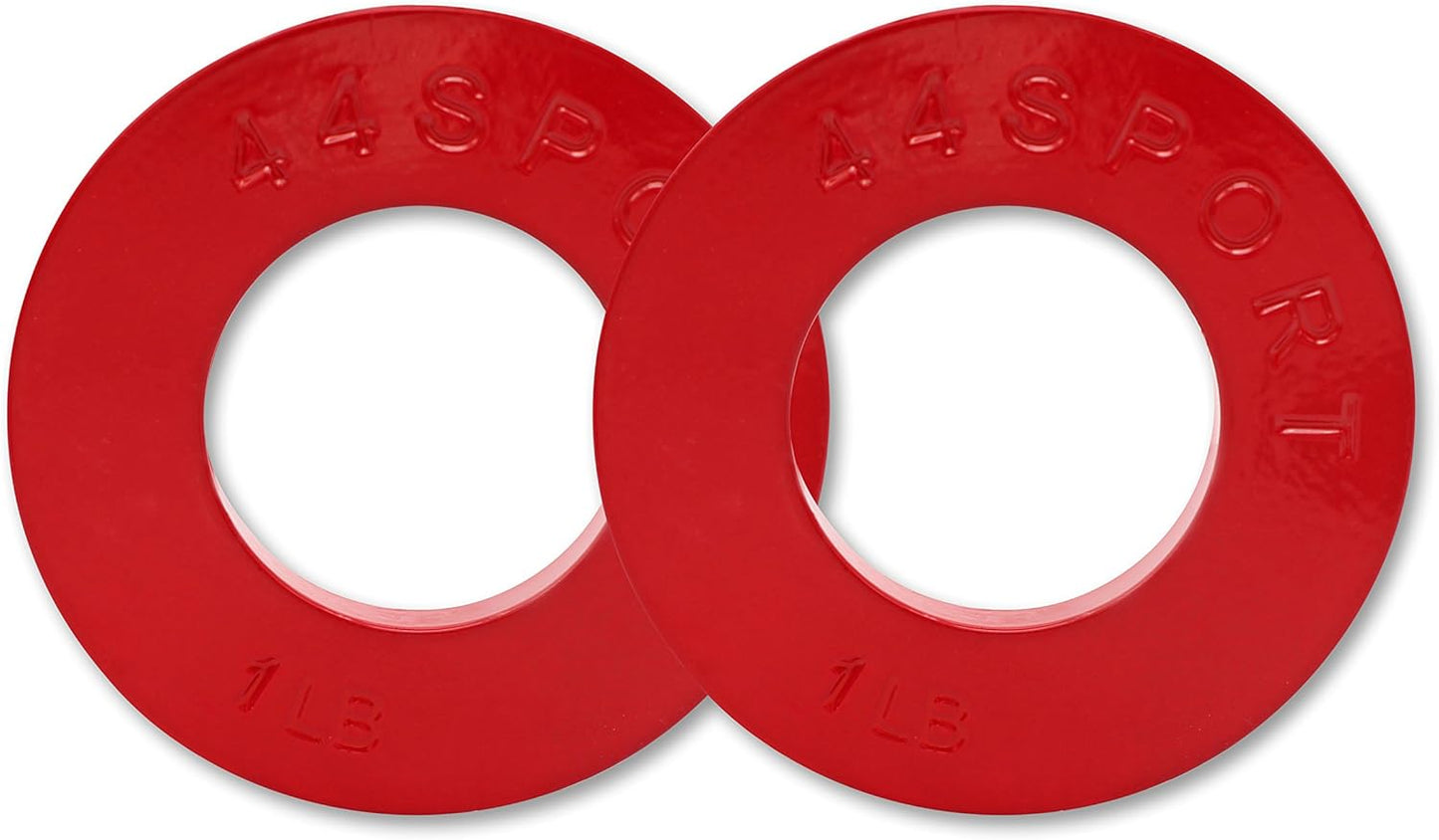 44SPORT Olympic Fractional Weight Plates Set - 1/4, 1/2, 3/4, 1 lb (8 Plates, 5 lbs Total)