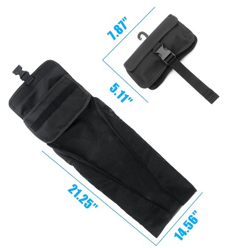 Luwint Diving Mesh Bag Long Scuba Mesh Bag Multi Purposes Storage Pouch with D Ring Clip for Water Sport Scuba Spearfishing Shell Collecting Ocean Cleaning Underwater Trash