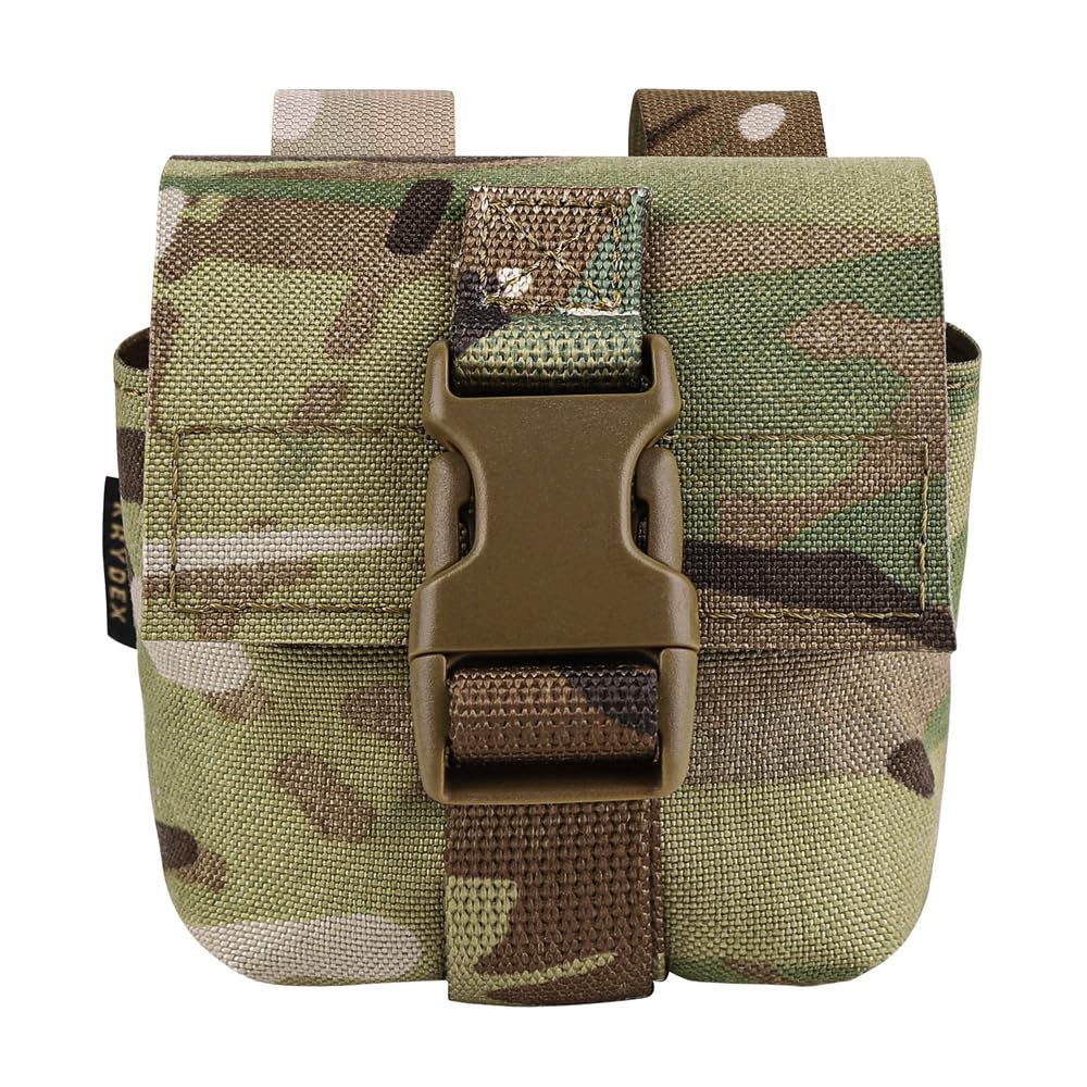 KRYDEX Tactical Molle Single Frag Grenade Pouch Small Tool Bag for Duty Belt MOLLE Vest and Backpack (MC)