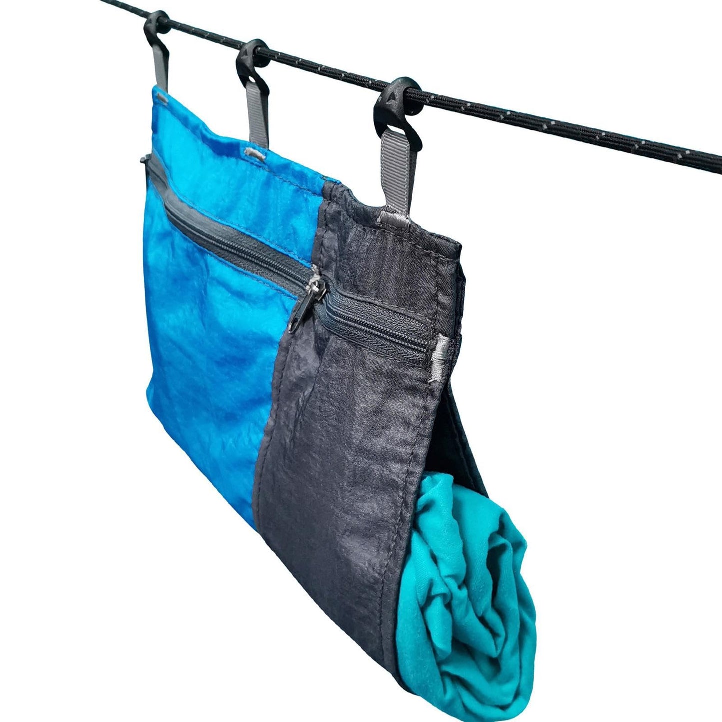 Amagogo Hammock Organizer Bag Dangling Pouch, Portable Hammock Storage Bag Storage Container for Camping Climbing Hiking Outdoor Sports, Blue