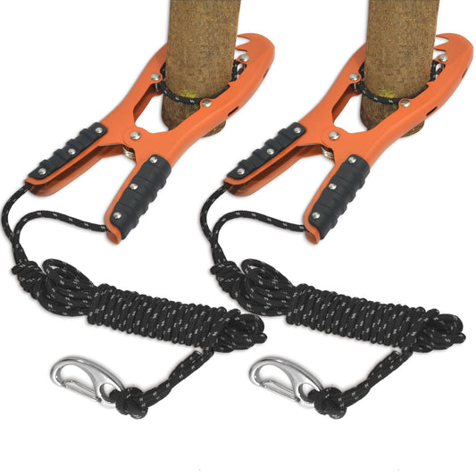 Antidious Kayak Brush Gripper, Kayak Anchor Grip with 16.4ft Paracord and Snap Hook to Anchor Float, Canoe, Boat for Fishing Boating Camping (2PACK, Orange)