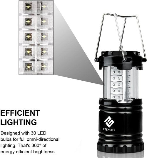 Elevon Ultra Bright LED Collapsible Water Resistant Camping Lantern Flashlights