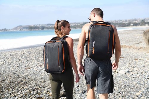 MAXPRO Maxpack Backpack | Custom travel backpack designed Fits all accessories | Mesh for the water bottle | Made with durable, weather-resistant 1680D polyester