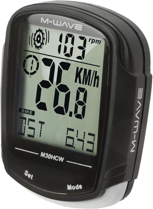 M-Wave M30HCW Bicycle Computer, Black