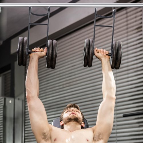 SXoonKing 2 Pack Dumbbell Spotter Hooks, 225lbs Dumbbell Rack, Barbell Rack, Barbell Holder, Strength Training Dumbbell Racks, Lifting Hooks, Dumbbell Spotter, Weight Lifting Hook, Shoulder Press