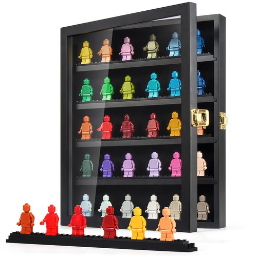 TJ.MOREE Minifigure Display Case for Collectibles, Mini Figure Display Case Wall Mount, 11 x 13.4 inches Black