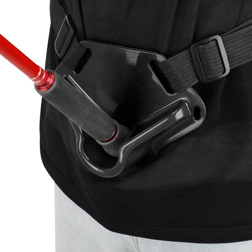 SANLIKE Fishing Belt 2PCS Adjustable Fishing Fighting Belt Deep Sea Fishing Gear, Offshore Tackle Boat Fishing Fishing Rod Belt Holder for Saltwater or Freshwater, Black