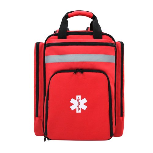 MYDAYS OUTDOOR First Aid Medical Backpack,First Aid Backpack Empty,EMS EMT First Aid Bag Empty,Emergency Medical Bag,Trauma Bag for Camping,Hiking,Outdoor Travel(Red)