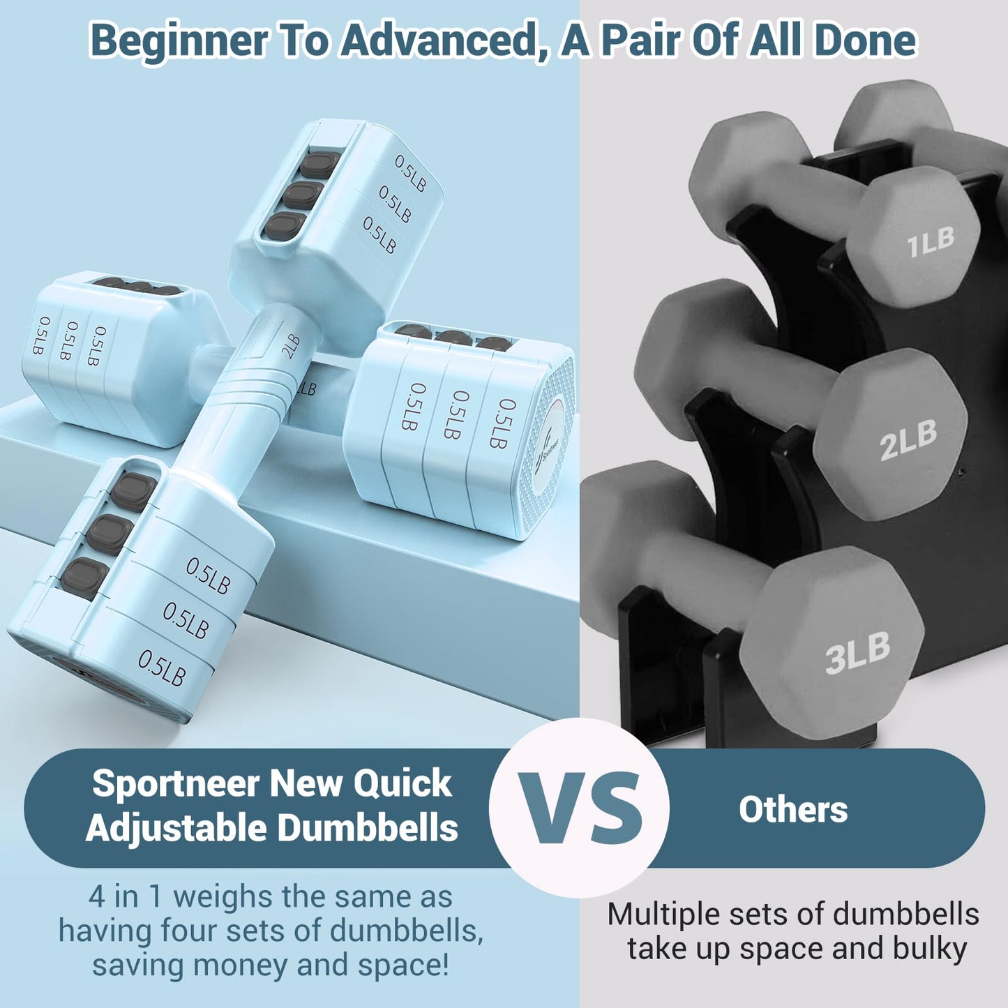 Exercise Bike with Dumbbells Set