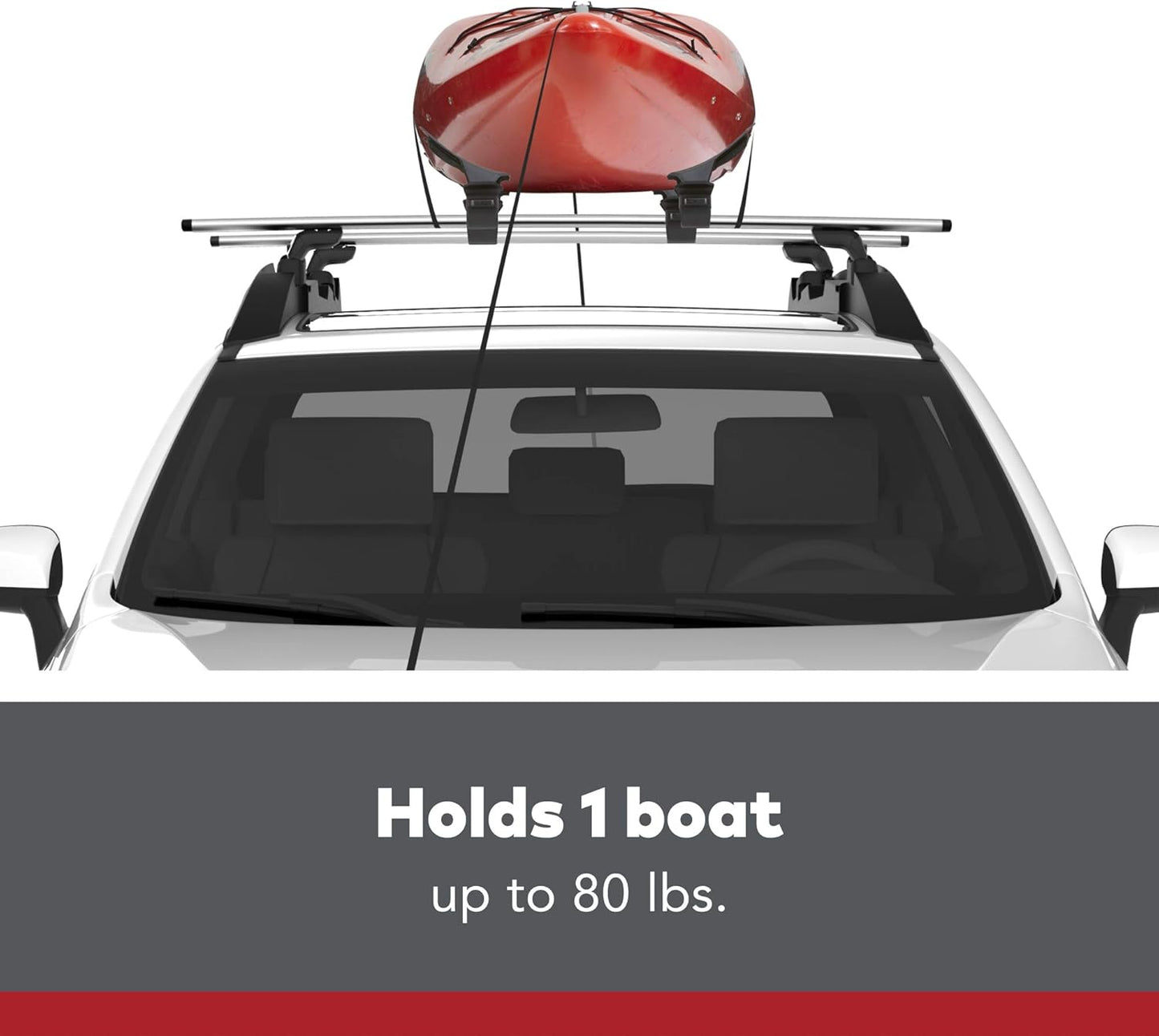 YAKIMA, DeckHand Roof Mounted Boat Rack for Vehicles, One Size Set of Mounts