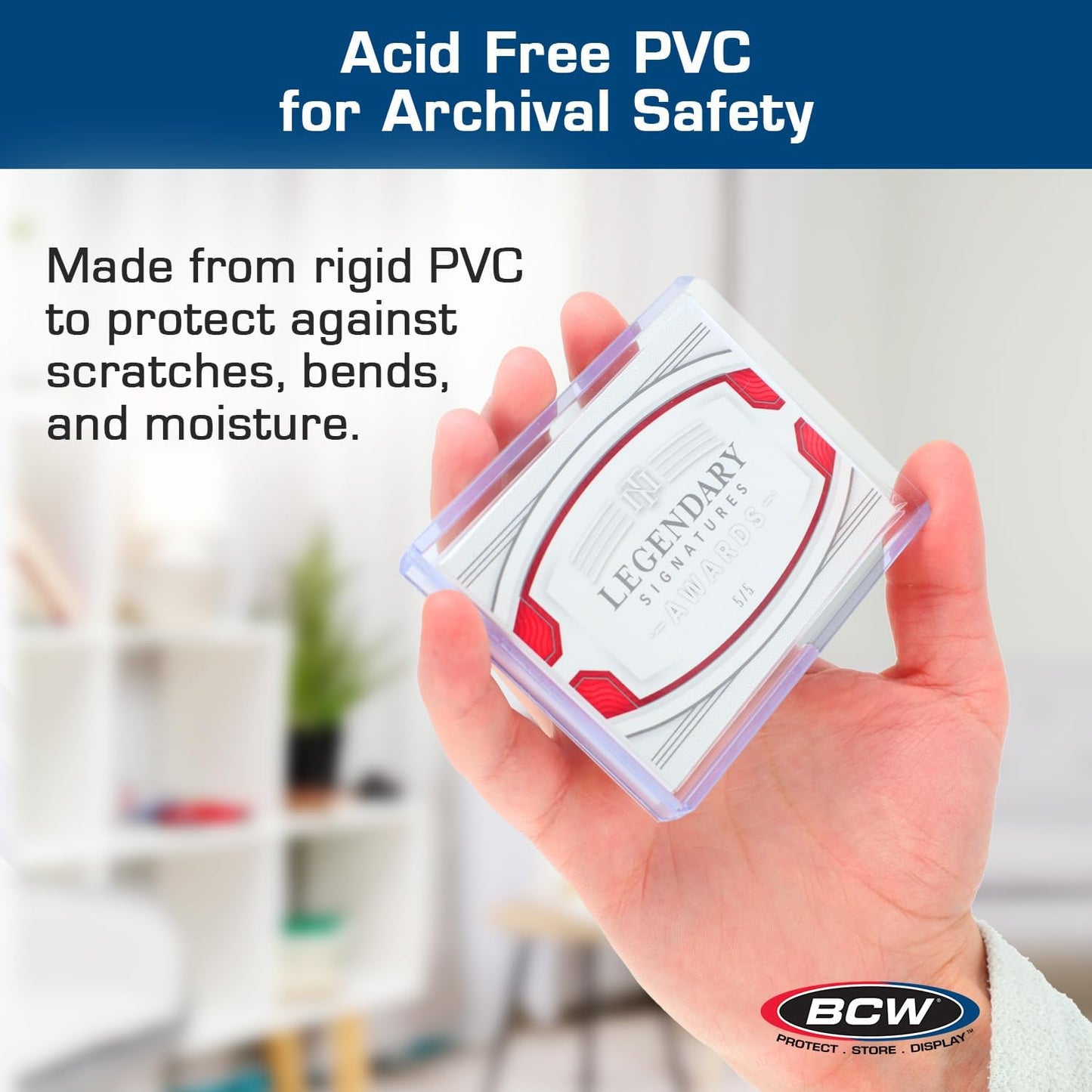 BCW 108 PT. Thick Card Topload Holder - Pack of 1 | Durable Rigid PVC Toploader | Toploaders for Memorabilia, Jersey, Patch, and Relic Cards