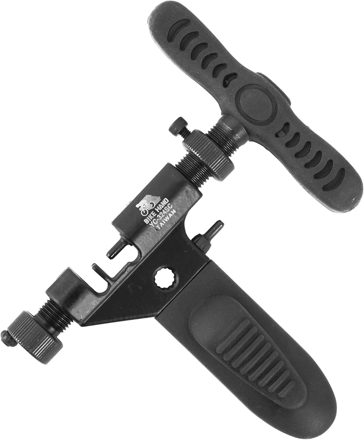 BikeHand Bike Bicycle Professional Chain Rivet Remover Breaker Tool with Spare Replaceable Driving Pin - Compatible with Shimano & Campagnolo - Single to 12 Speed and BMX Half Link