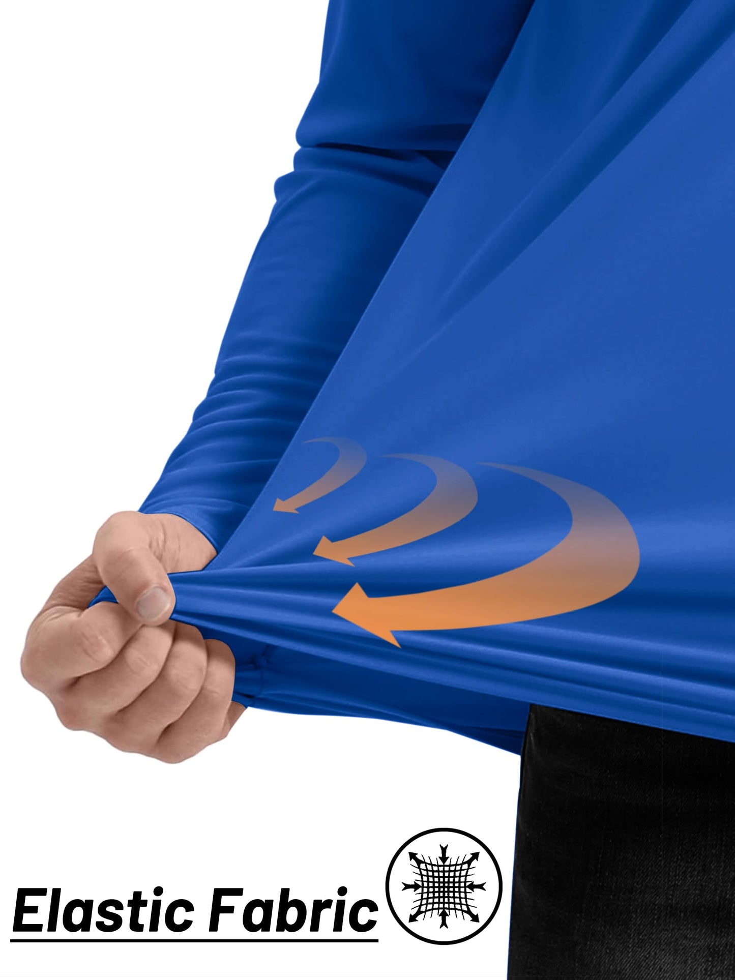 TACVASEN Men's Athletic Hiking Shirts Long Sleeve 1/4 Zip Pullover Tops UV Sun Protection Shirts for Summer Activewear Long Sleeve Dry Fit Men Blue S