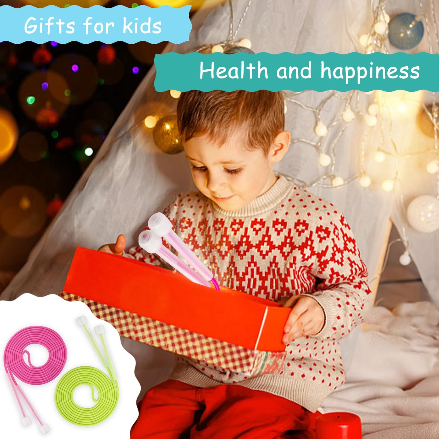 Adjustable Soft Jump Rope for Kids and Adults - Skipping Rope With PVC Handles and Back Cover for Exercise, Outdoor Fitness - Suitable for Boys, Girls, Women, Men