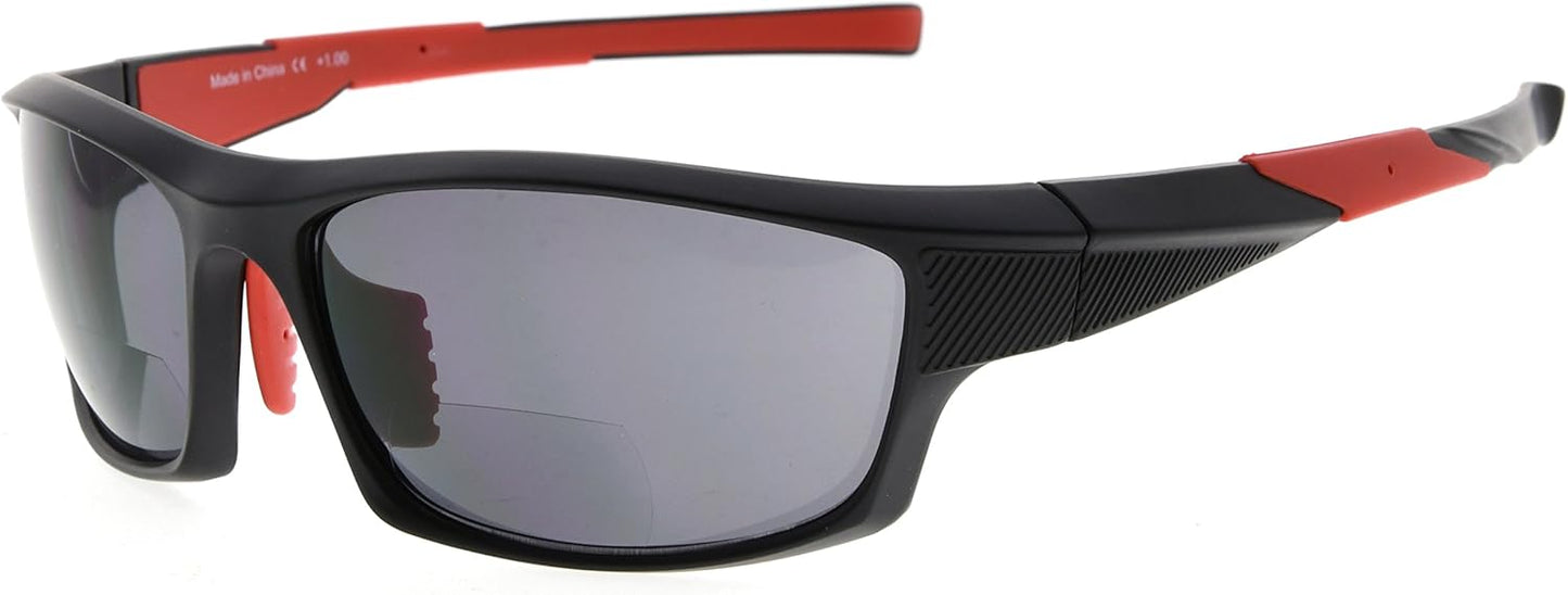 Eyekepper TR90 Frame Bifocal Sports Sunglasses Baseball Running Fishing Driving Golf Softball Hiking Sunshine Readers