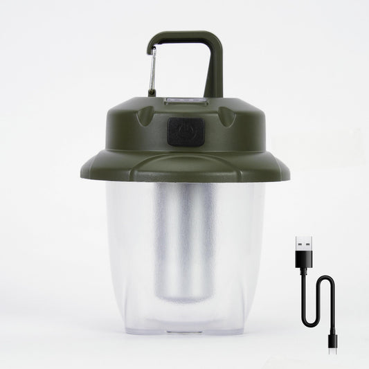 Geperll Mini LED Camping Lights for Tent Lights Portable Camping Lantern Rechargeable Outdoor Flashlight Battery Powered,450LM Camp Accessories for Hiking Backpacking Emergency Outage(Green)