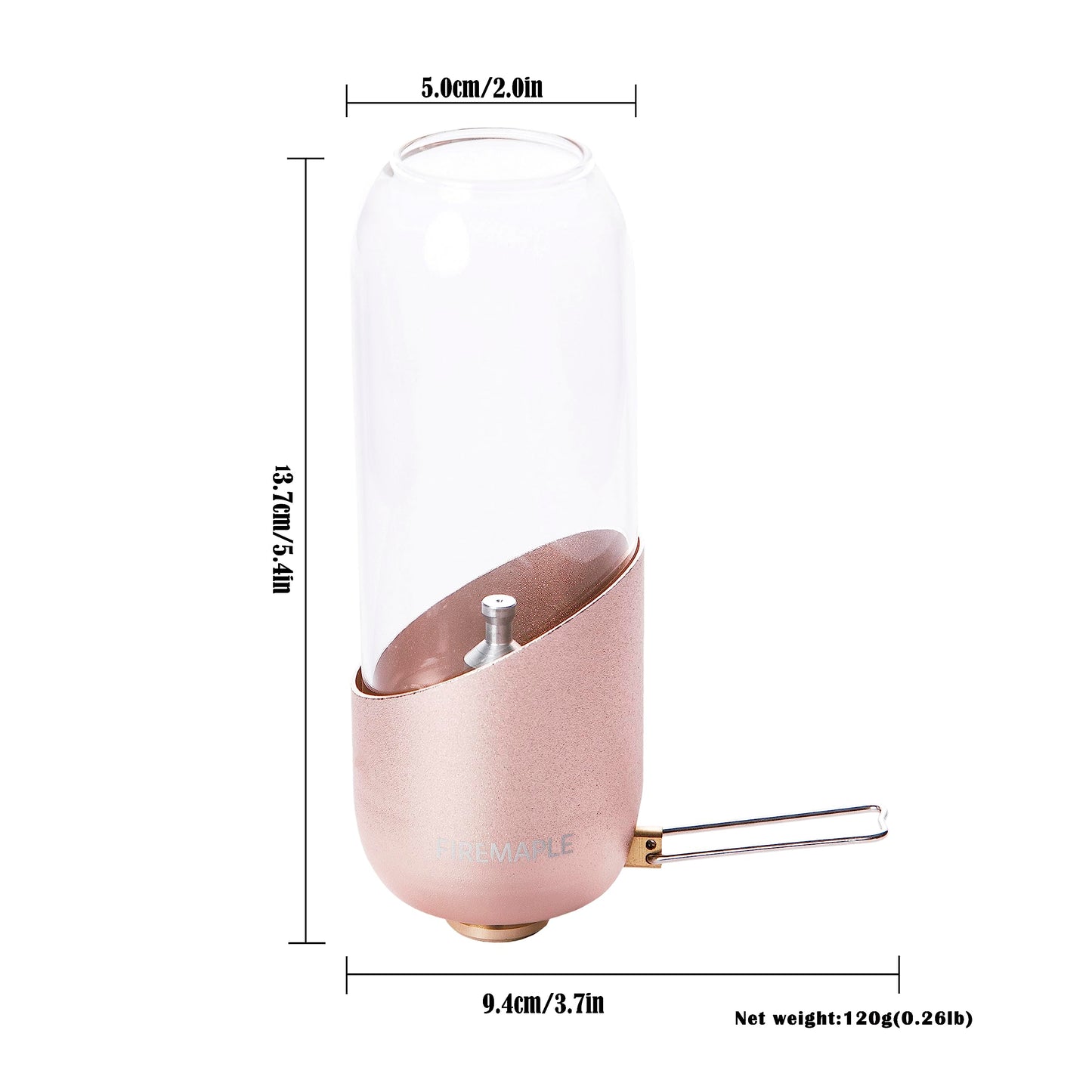 Fire Maple Orange Camping Light, Propane Lamp，Gas Lantern, Glass Lampshade & Windproof, NO Mantles Needed, Brightness Adjustable, Heating, Camping Atmosphere &Bright Flames