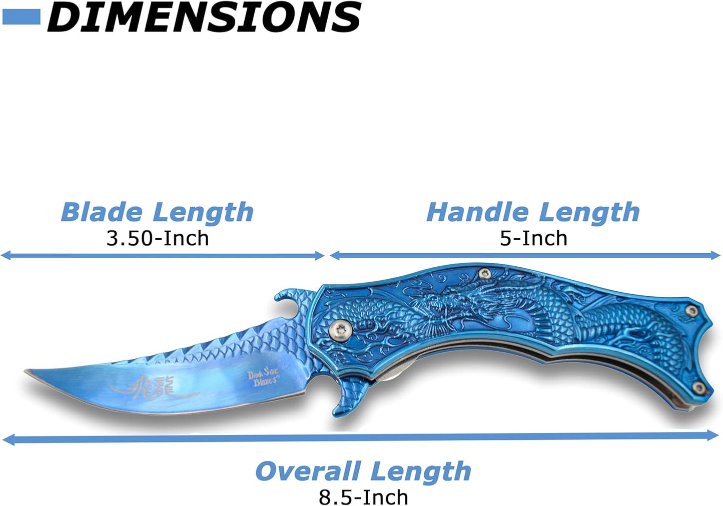 Dark Side Blades Spring Assisted Folding Pocket Knife