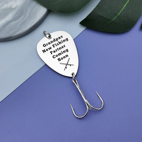 Grandpa to Be Gift Fishing Lure Hook for Grandpa New Grandpa Gift Pregnancy Announcement Gift for Grandfather Promoted to Grandpa Gift Fisherman Gift Christmas Birthday for Grandad