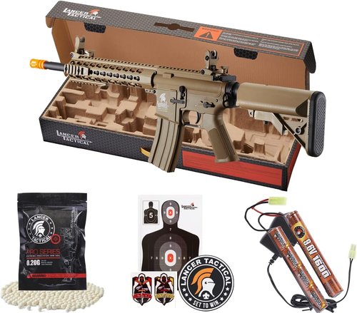 Lancer Tactical Gen 2 10" KeyMod Airsoft AEG w/Crane Stock