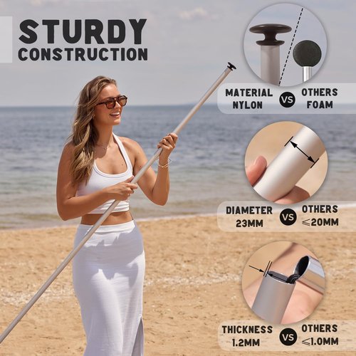 WEKAPO Extra Replacement Poles for a Beach Tent, 7'8'' Tall, Made 6061 Aluminum (for Tent 11x11)
