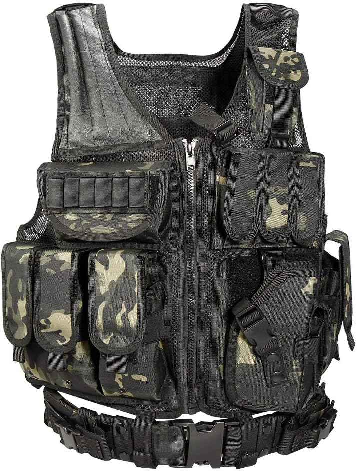 YAKEDA Tactical Vest for Adults - Ultra-Light, Breathable Airsoft Training Gear