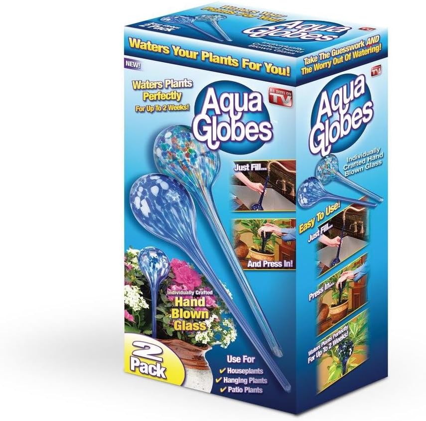 Aquaglobe Waterer 2-Pack - TRI Sales Marketing F035005040PC for Easy Plant Care