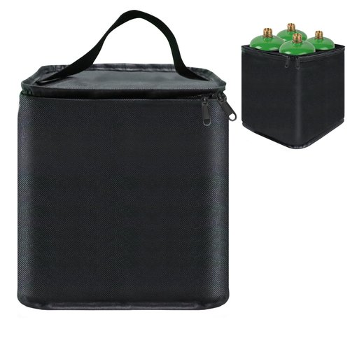 Mini Fuel Cylinder Storage Bag,for 4-Pack Refillable 1LB Empty Propane Cylinder Tank Cover,Gas Tank Protective bag,600D Oxford Fabric,Mini Tank Accessories,for Outdoor Camping,Cooking,Travel