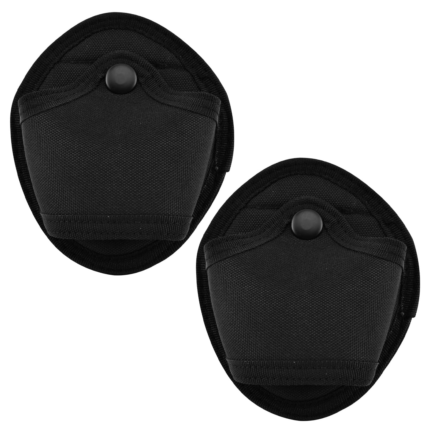 2 Pcs Handcuff Case, Handcuff Holster, Open Top Oxford Cloth Cuff Pouch for Duty Belt Police Law Enforcement Security Officer Accessories Fits Standard Chain or Hinge Handcuffs