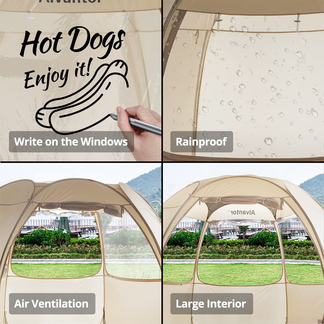 Alvantor Pop Up Canopy Tent - Vendor Booth Event Tent - 10x10 Pop Up Canopy for Commercial Activity - Camping Sun Shelters - Beige