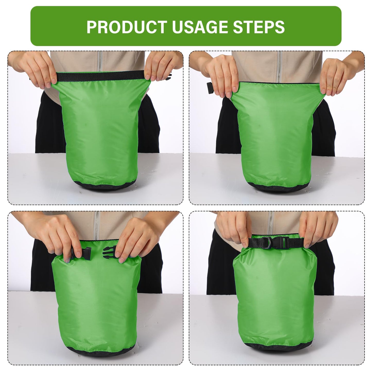 GliCraft 6 Pcs Waterproof Dry Bag Sack Lightweight Outdoor Dry Bags 35 L, 20 L, 15 L, 10 L, 5 L, 3 L Waterproof Boat Bag for Kayaking, Backpacking, Hiking, Camping Rafting(Dark Color)