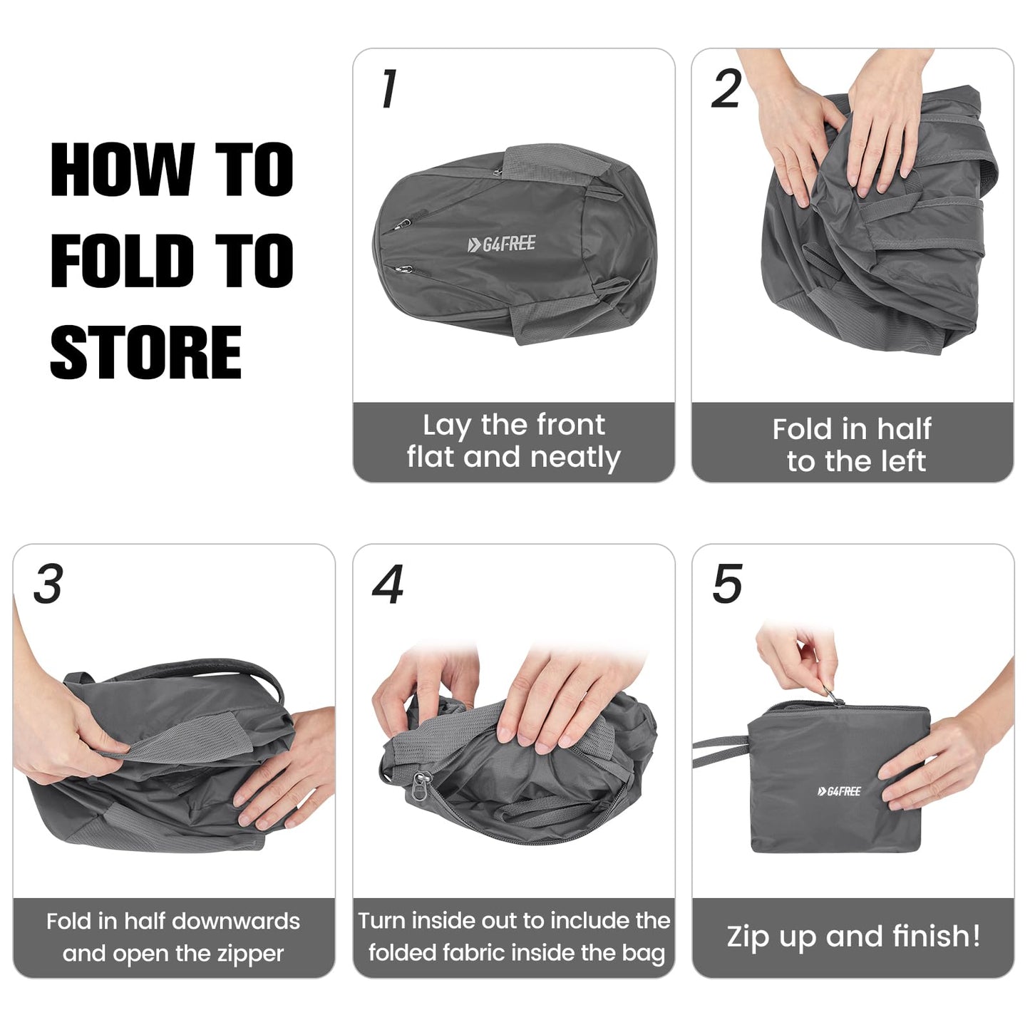 G4Free 24L Packable Hiking Backpack Lightweight Foldable Small Sport Travel Daypack Water Resistant for Women Men